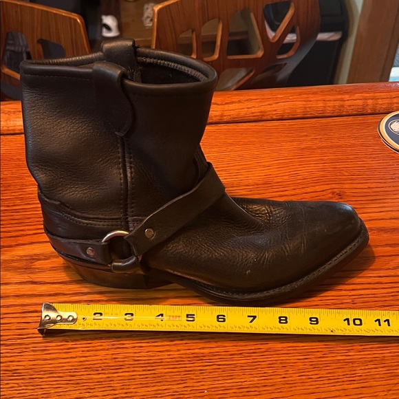 Black Leather Biker Boots - Picture 9 of 9